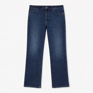 Everlane Kick Crop Jeans Dark Wash Straight Denim Women 25 Minimalist Chic